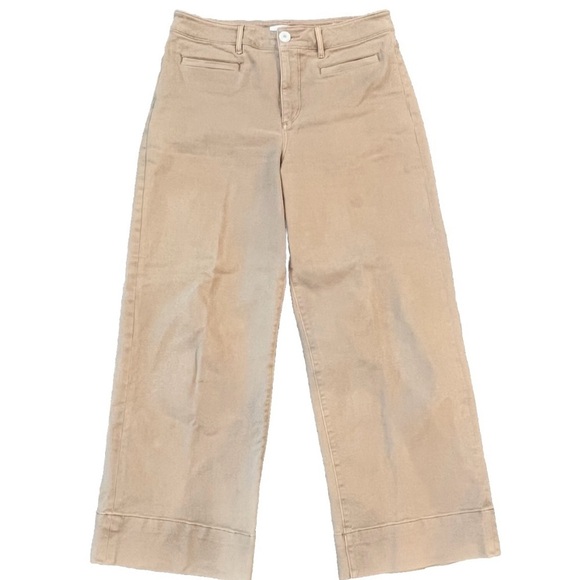 LOFT Pants - LOFT Women's High Waist Cropped Pants Size 6 Khaki Stretch